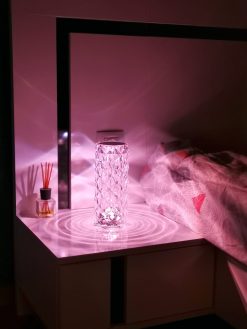 Lampă LED cu Efect de Cristal și Telecomandă, Reîncărcabilă - imagine 7
