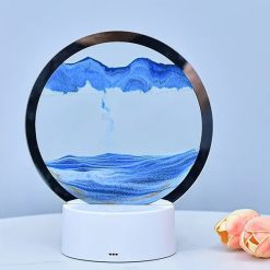 Lampă LED cu Nisip Mișcător și Telecomandă, 16 Culori - imagine 7