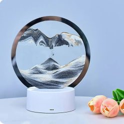 Lampă LED cu Nisip Mișcător și Telecomandă, 16 Culori - imagine 8