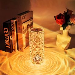 Lampă LED cu Efect de Cristal și Telecomandă, Reîncărcabilă - imagine 3