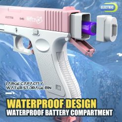 Pistol cu apă Glock 18. Albastru - imagine 4