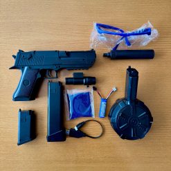 Pistol automat cu bile gel, baterie/usb, Desert Eagle Gel Blaster