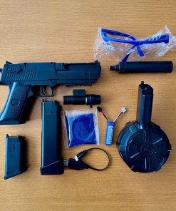 Pistol automat cu bile gel, baterie/usb, Desert Eagle Gel Blaster