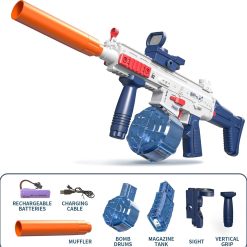 Pistol Electric cu Apă SCAR Automat, Înălțător și 2 Încărcătoare - imagine 4