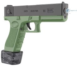 Pistol electric cu apa Glock 18 verde cu baterie
