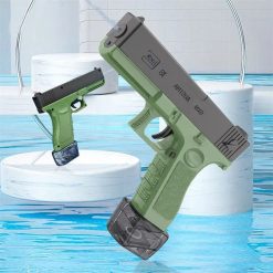 Pistol Electric cu Apă Glock 18 Verde - imagine 8