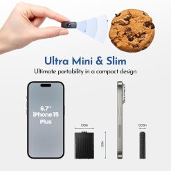 Mini Cameră de Supraveghere WiFi 1080p FullHD cu Unghi 180° și Baterie 900mAh - imagine 3