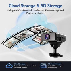 Mini Cameră de Supraveghere WiFi 1080p FullHD cu Unghi 180° și Baterie 900mAh - imagine 7
