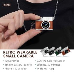 Mini Aparat Foto Digital Retro S150 1080p Full HD cu Card 32GB Inclus - imagine 13