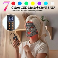 Masca LED Fototerapie din Silicon cu Lumina NIR 850nm – 240 LED-uri - imagine 5