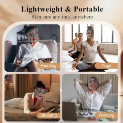 Masca LED Fototerapie din Silicon cu Lumina NIR 850nm – 240 LED-uri - imagine 8