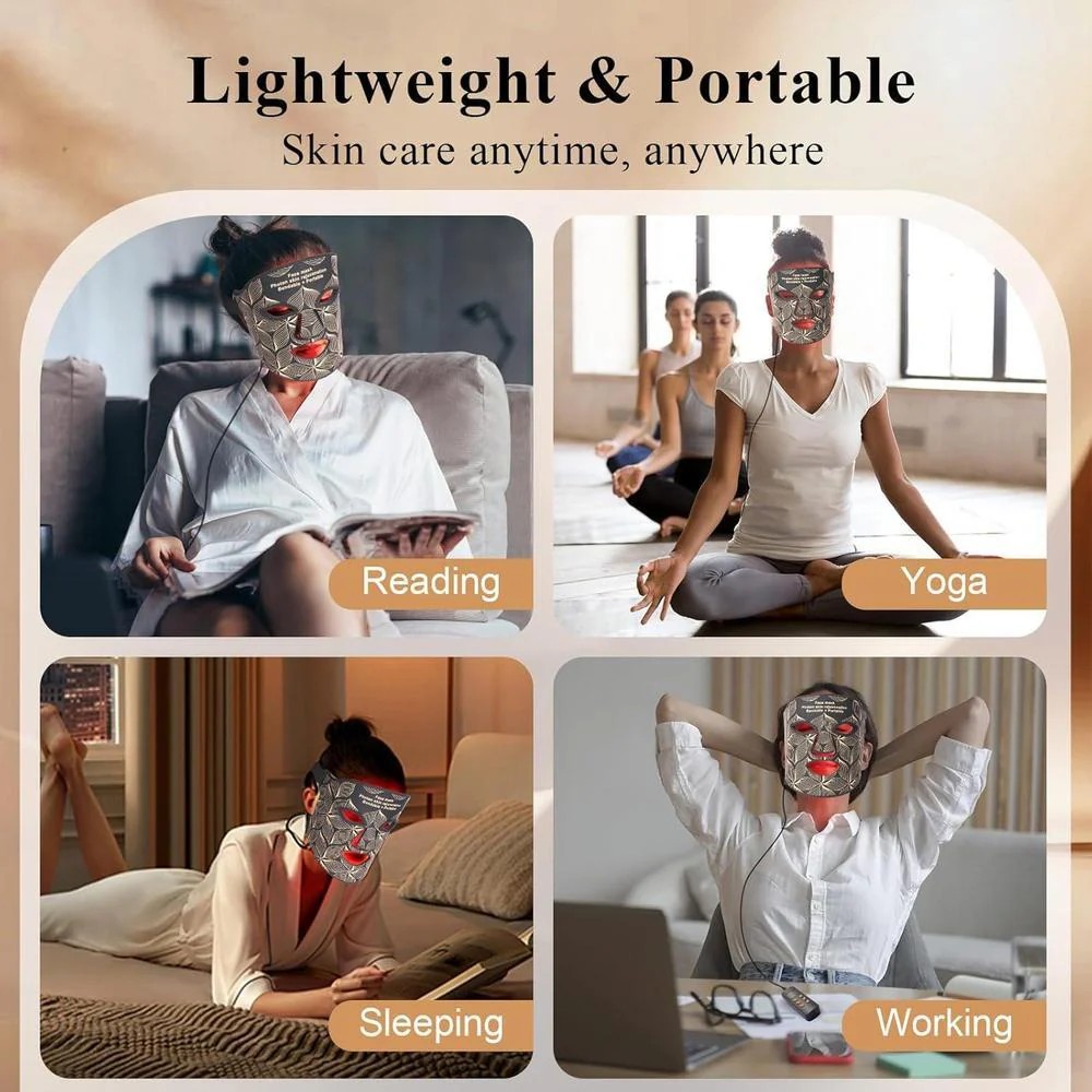 Masca LED Fototerapie din Silicon cu Lumina NIR 850nm – 240 LED-uri - imagine 8